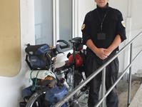 Alexander, der auf mein Rad aufpasste